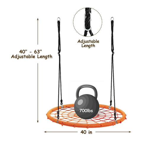 Costway Swings & Playsets 40'' Spider Web Tree Swing Kids Outdoor Play Set with Adjustable Ropes by Costway 40'' Spider Web Tree Swing Kids Play Set Adjustable Ropes Costway