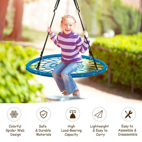 Costway Swings & Playsets 40'' Spider Web Tree Swing Kids Outdoor Play Set with Adjustable Ropes by Costway 40'' Spider Web Tree Swing Kids Play Set Adjustable Ropes Costway