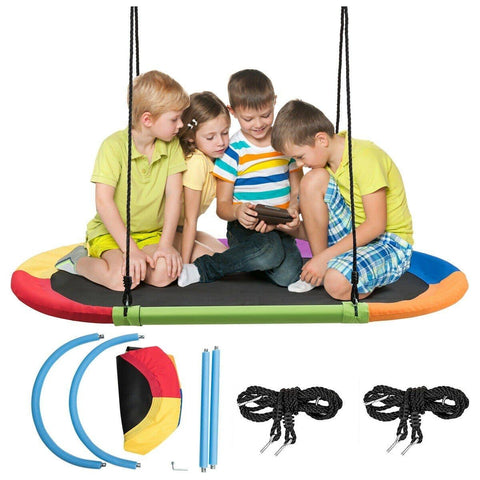 Costway Swings & Playsets 60" Saucer Surf Outdoor Adjustable Swing Set by Costway 60" Saucer Surf Outdoor Adjustable Swing Set by Costway SKU# 89031472