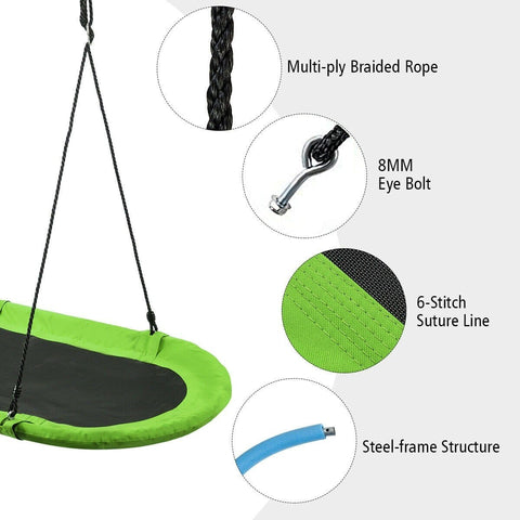 Costway Swings & Playsets 60" Saucer Surf Outdoor Adjustable Swing Set by Costway 60" Saucer Surf Outdoor Adjustable Swing Set by Costway SKU# 89031472