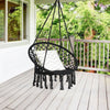 Image of Costway Swings & Playsets Hanging Macrame Hammock Chair with Handwoven Cotton Backrest by Costway