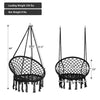 Image of Costway Swings & Playsets Hanging Macrame Hammock Chair with Handwoven Cotton Backrest by Costway