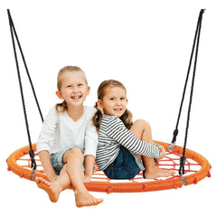 Costway Swings & Playsets Orange 40'' Spider Web Tree Swing Kids Outdoor Play Set with Adjustable Ropes by Costway 6499852869400 19370645-O 40'' Spider Web Tree Swing Kids Play Set Adjustable Ropes Costway