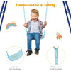 Image of Costway Swings & Playsets Outdoor Kids Swing Set with Heavy Duty Metal A-Frame and Ground Stakes by Costway 193802001006 02813564