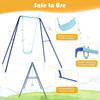 Image of Costway Swings & Playsets Outdoor Kids Swing Set with Heavy Duty Metal A-Frame and Ground Stakes by Costway 193802001006 02813564