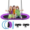 Image of Costway Swings & Playsets Purple 60" Saucer Surf Outdoor Adjustable Swing Set by Costway 6499853246972 89031472-P 60" Saucer Surf Outdoor Adjustable Swing Set by Costway SKU# 89031472