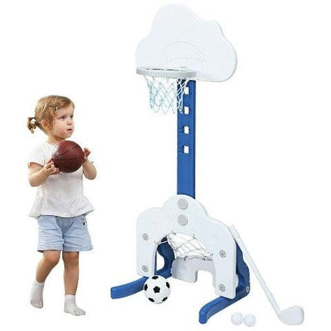 Costway Swings & Playsets White 3-in-1 Kids Basketball Hoop Set with Balls by Costway 91623808 3-in-1 Kids Basketball Hoop Set with Balls by Costway SKU# 91623807