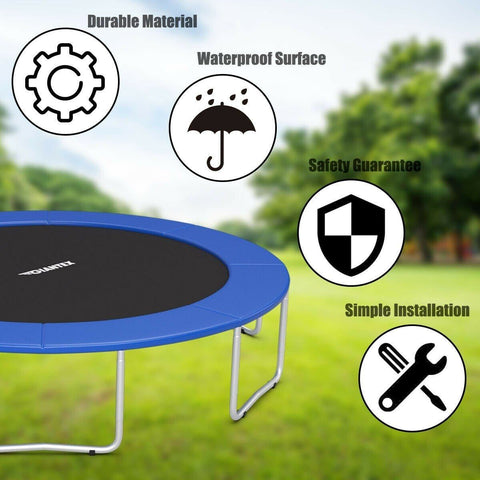 Costway Trampoline 10FT Waterproof Safety Trampoline Bounce Frame Spring Cover Outdoor/Indoor by Costway