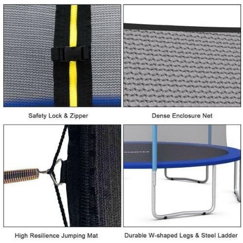 Costway Trampoline 12 FT Trampoline Combo Bounce with Spring Pad Ladder by Costway 7461759133556 83041295