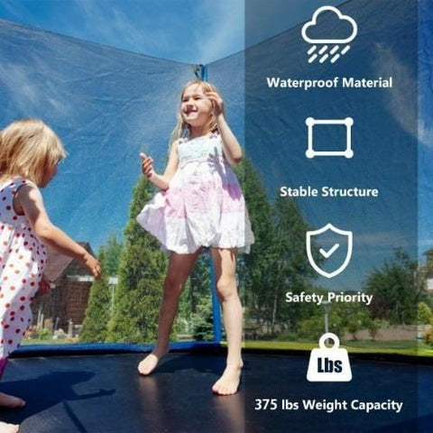 Costway Trampoline 14 Ft Trampoline with Safety Enclosure Net and Ladder Outdoor for Kids Adults by Costway