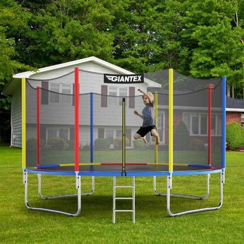 Costway Trampoline 14 Ft Trampoline with Safety Enclosure Net and Ladder Outdoor for Kids Adults by Costway 744119464659 94768025