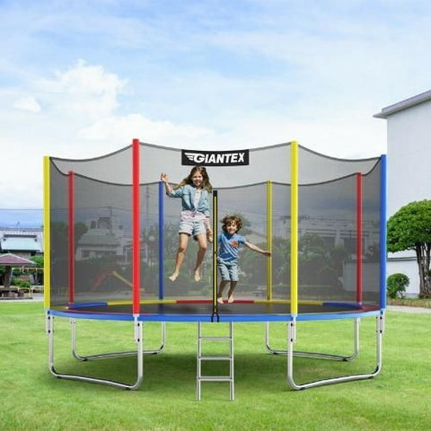 Costway Trampoline 14 Ft Trampoline with Safety Enclosure Net and Ladder Outdoor for Kids Adults by Costway 744119464659 94768025