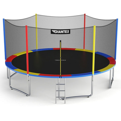 Costway Trampoline 14 Ft Trampoline with Safety Enclosure Net and Ladder Outdoor for Kids Adults by Costway 744119464659 94768025