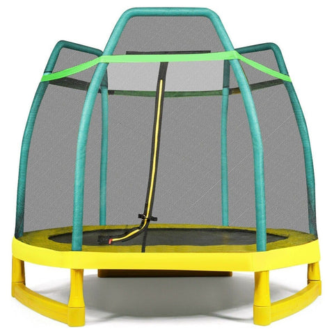 Costway Trampoline 7 ft Kids Trampoline with Safety Enclosure Net by Costway 7 ft Kids Trampoline with Safety Enclosure Net by Costway SKU 76810425