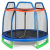 Image of Costway Trampoline Blue 7 ft Kids Trampoline with Safety Enclosure Net by Costway 7461759783546 76810425-B 7 ft Kids Trampoline with Safety Enclosure Net by Costway SKU 76810425