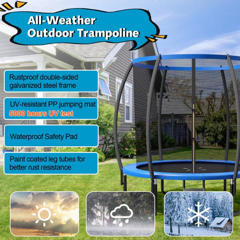 Costway Trampolines 10 Feet ASTM Approved Recreational Trampoline with Ladder by Costway 78416923