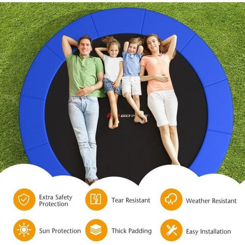 Costway Trampolines 12 Feet Waterproof and Tear-Resistant Universal Trampoline Safety Pad Spring Cover by Costway 6 Feet Kids Trampoline with Swing Safety Fence by Costway SKU#89134756