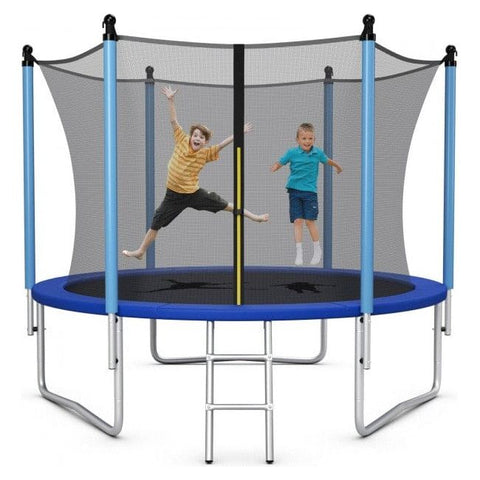 Costway Trampolines 14 Feet Jumping Exercise Recreational Bounce Trampoline with Safety Net by Costway 38" Mini Folding Trampoline Portable Recreational Fitness Rebounder