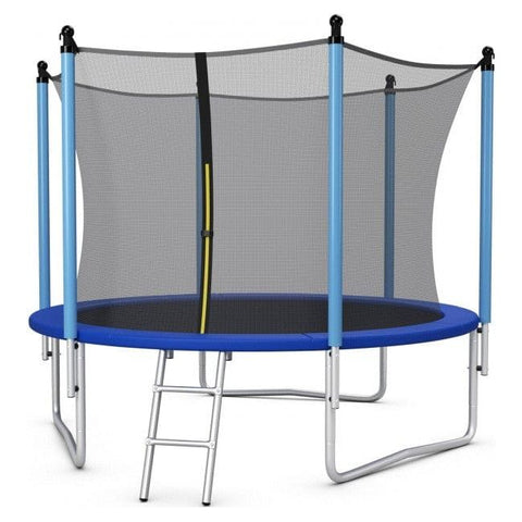 Costway Trampolines 14 Feet Jumping Exercise Recreational Bounce Trampoline with Safety Net by Costway 38" Mini Folding Trampoline Portable Recreational Fitness Rebounder