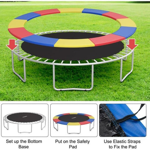 Costway Trampolines 14 Feet Waterproof and Tear-Resistant Universal Trampoline Safety Pad Spring Cover by Costway 781880236214 90135672 14ft Waterproof Tear Resistant Trampoline Safety Spring Cover Costway