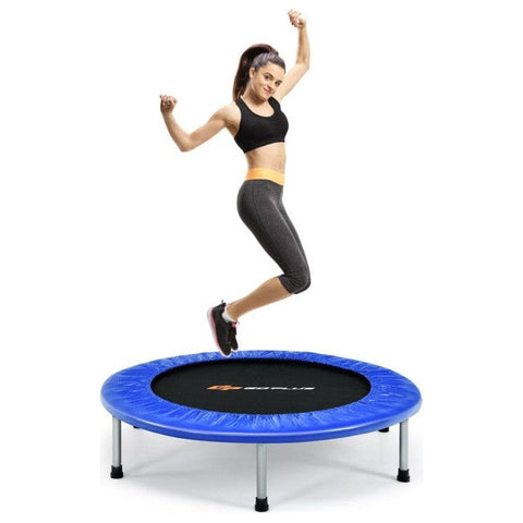 Costway Trampolines 38 Inch Mini Folding Trampoline Portable Recreational Fitness Rebounder by Costway 26819053 38 Inch Mini Folding Trampoline Portable Recreational Fitness Rebounder