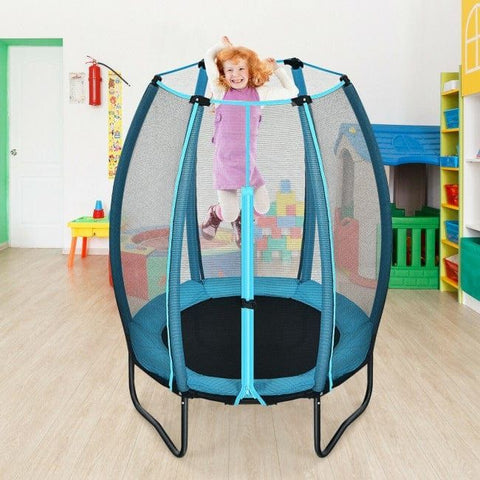 Costway Trampolines 4 Feet Kids Trampoline Recreational Bounce Jumper with Enclosure Net by Costway 4 Ft Kids Trampoline Recreational Bounce Jumper Enclosure Net Costway