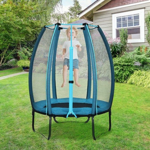 Costway Trampolines 4 Feet Kids Trampoline Recreational Bounce Jumper with Enclosure Net by Costway 4 Ft Kids Trampoline Recreational Bounce Jumper Enclosure Net Costway