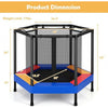 Image of Costway Trampolines 48 Inches Hexagonal Kids Trampoline With Foam Padded Handrails by Costway 781880235255 78193024 48 Inches Hexagonal Kids Trampoline Foam Padded Handrails by Costway