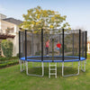 Image of Costway Trampolines 8/10/12/14/15/16 Feet Outdoor Trampoline Bounce Combo with Safety Closure Net Ladder by Costway 8/10/12/14/15/16 ft Outdoor Trampoline Combo Safety Net Ladder Costway