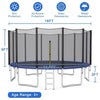 Image of Costway Trampolines 8/10/12/14/15/16 Feet Outdoor Trampoline Bounce Combo with Safety Closure Net Ladder by Costway 8/10/12/14/15/16 ft Outdoor Trampoline Combo Safety Net Ladder Costway