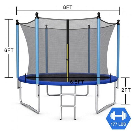 Costway Trampolines Outdoor Trampoline with Safety Closure Net by Costway