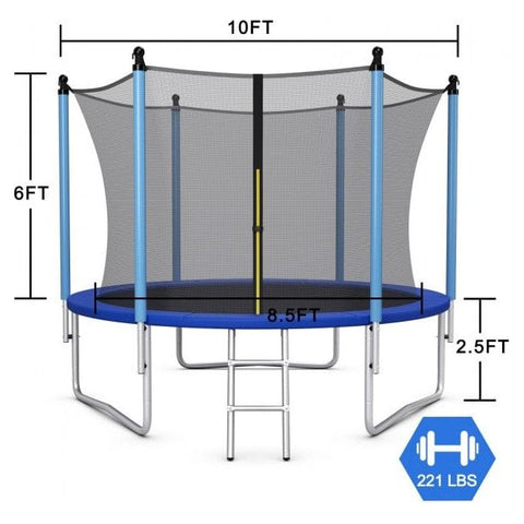 Costway Trampolines Outdoor Trampoline with Safety Closure Net by Costway