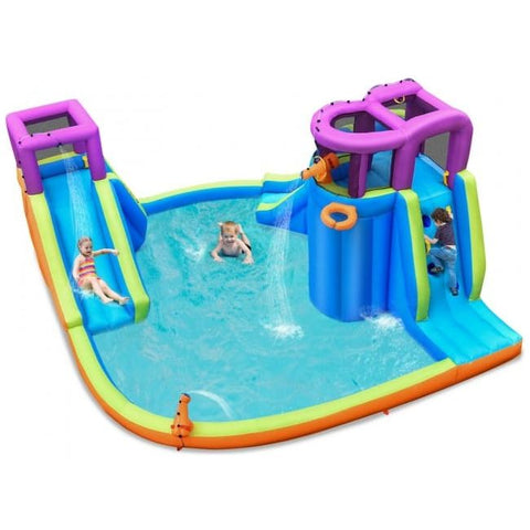 Costway Water Parks & Slides 6-in-1 Inflatable Dual Water Slide Bounce House by Costway