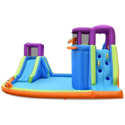 Costway Water Parks & Slides 6-in-1 Inflatable Dual Water Slide Bounce House by Costway