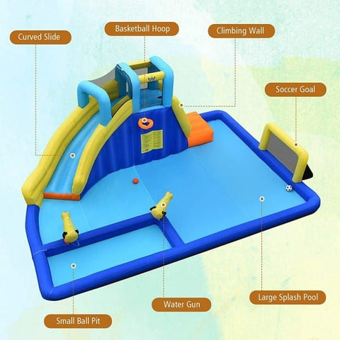 Costway Water Parks & Slides 6-in-1 Inflatable Water Slides for Kids by Costway 781880234234 38192760