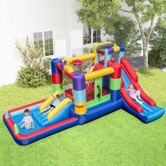 Costway Water Parks & Slides Inflatable Bounce House and Ball Pit by Costway 5 In 1 Kids Inflatable Climbing Bounce House by Costway SKU#32971845