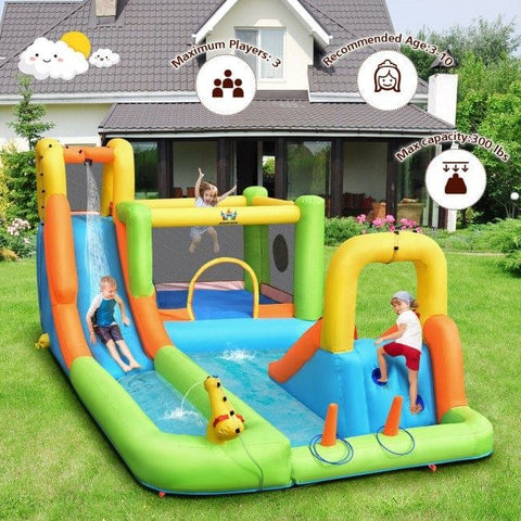 Costway Water Parks & Slides Inflatable Water Slide Park Bounce House Without Blower by Costway 781880280873 65047912