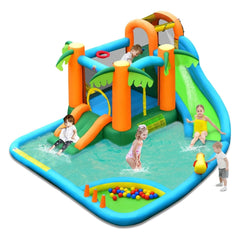 Costway Water Parks & Slides Inflatable Water Slide Park with Upgraded Handrail without Blower by Costway 781880250623 97132850 Inflatable Water Slide Park with Upgraded Handrail without Blower