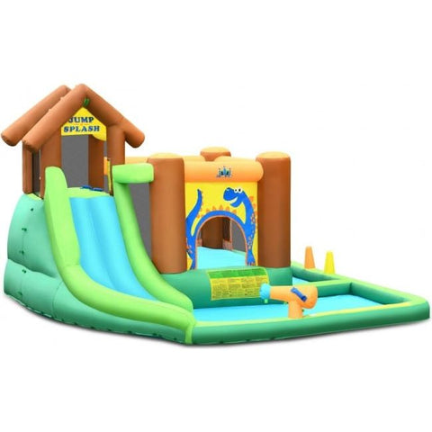 Costway Water Parks & Slides Inflatable Waterslide Bounce House Climbing Wall by Costway