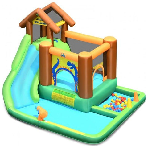 Costway Water Parks & Slides Inflatable Waterslide Bounce House Climbing Wall by Costway