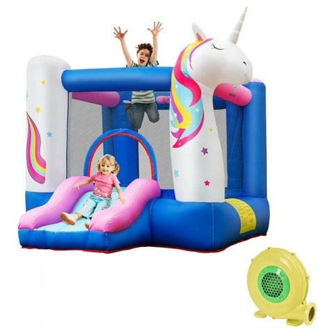 Costway Water Parks & Slides Kids Inflatable Bounce House with 480W Blower by Costway 5 In 1 Kids Inflatable Climbing Bounce House by Costway SKU#32971845