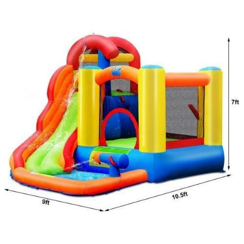 Costway Water Slides Kid Inflatable Bounce House Water Slide Castle by Costway