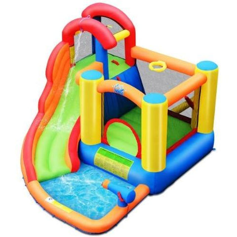 Costway Water Slides Kid Inflatable Bounce House Water Slide Castle by Costway