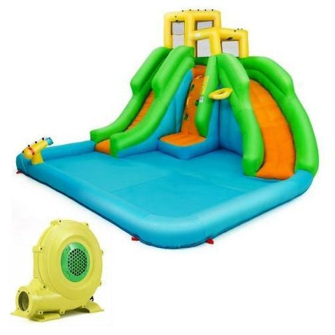 Costway Water Slides Kids Inflatable Water Park Bounce House with 480 W Blower by Costway 796914876175 09851427