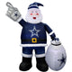 7' Air Blown Inflatable NFL Dallas COWBOYS Santa Claus