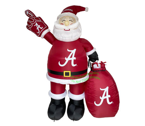 7' Air Blown Inflatable NCAA University of Alabama Crimson Tide Santa Claus