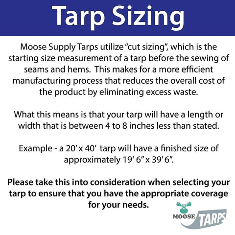 10' x 40' Blue & Silver Multi-Purpose Water Resistant Poly Tarp Cover