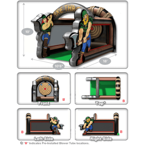 12' Inflatable Lumberjack Axe Throw (Single) by Cutting Edge SKU# IN580301 