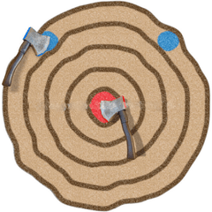 5'H Captured Air Inflatable Axe Throwing Target by Cutting Edge