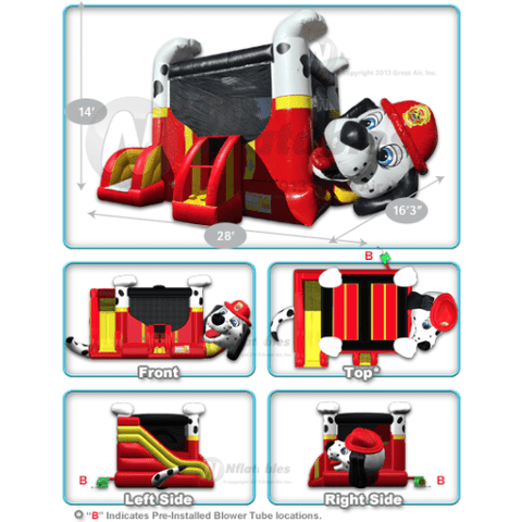 14'H Fire Dog Belly Bouncer Combo by Cutting Edge SKU# BC150101